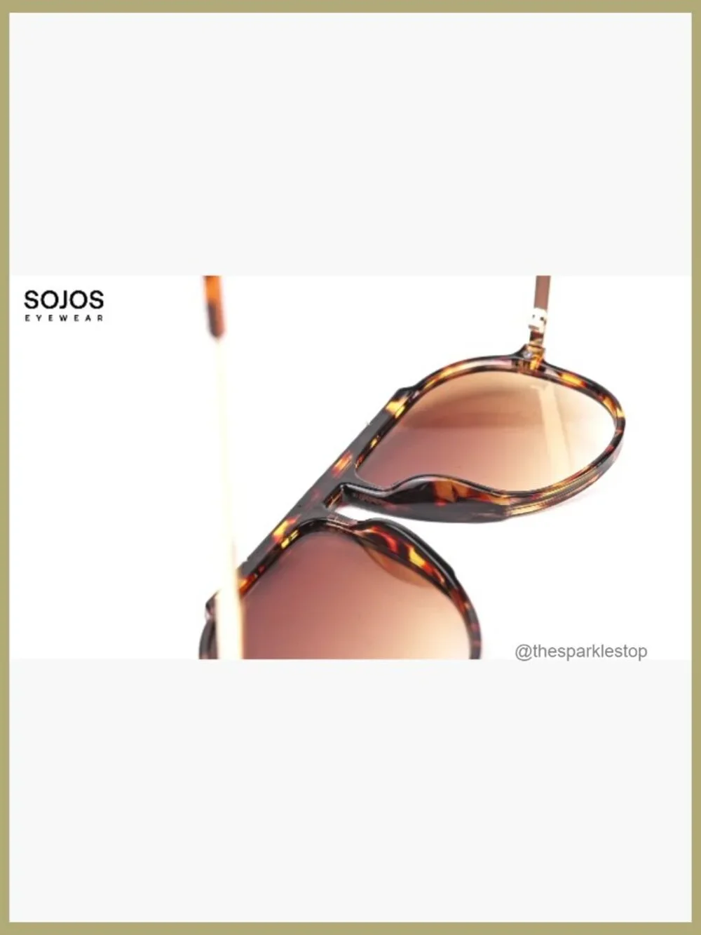 Retro Oversized Aviator Sunglasses UV400 Protection Plastic Frame